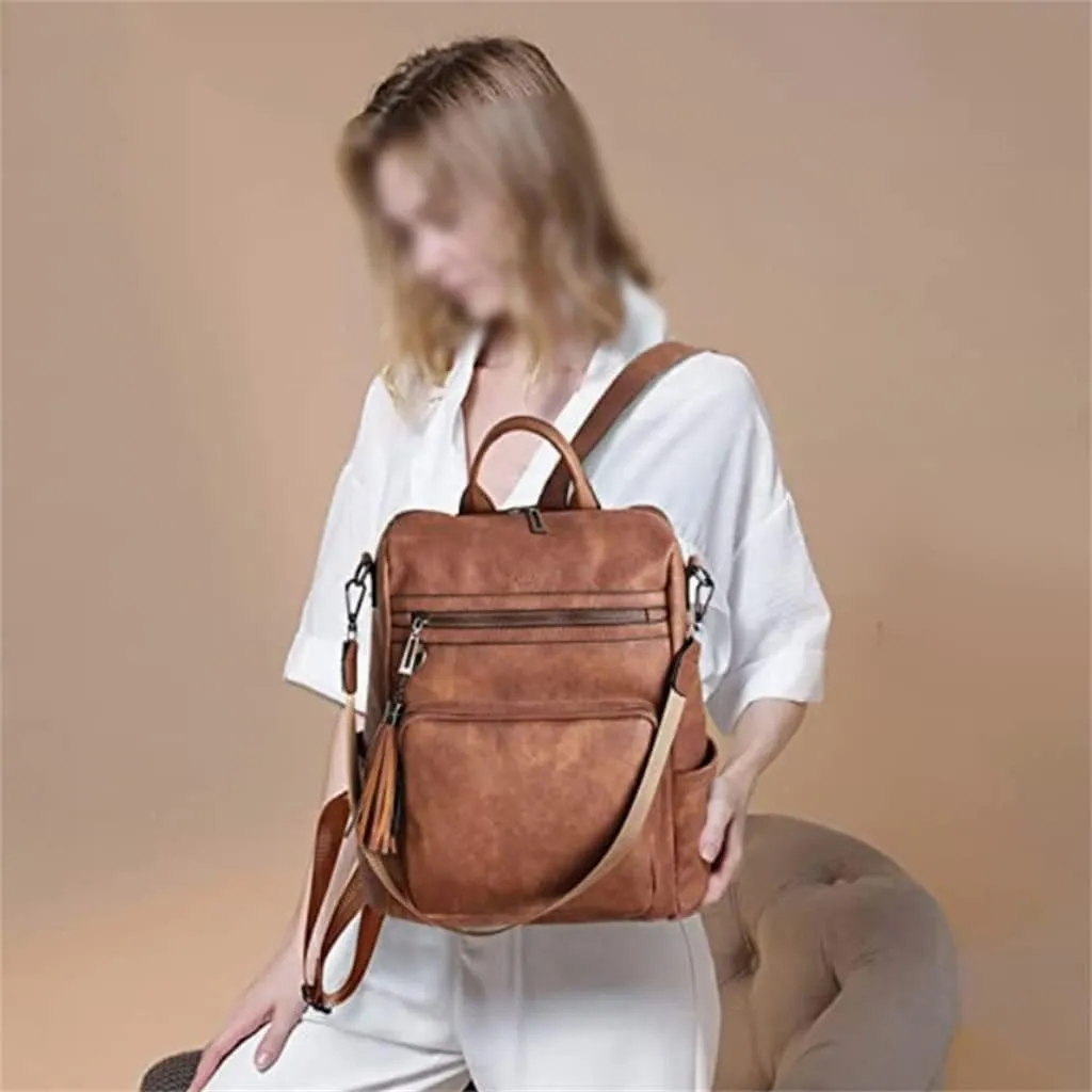 Casual Women's Backpack Travel Large Capacity Waterproof Backpack Retro British Women's Bag