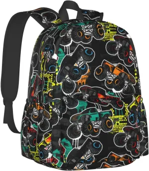 Catoon Truck Car Multipurpose School Bag Bookbag for Teenage Boys Girls Daily Backpack