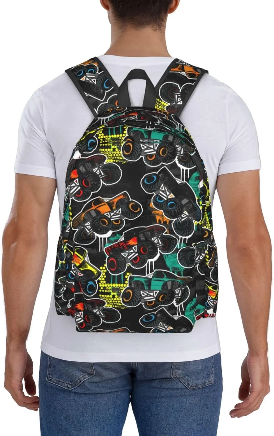 Catoon Truck Car Multipurpose School Bag Bookbag for Teenage Boys Girls Daily Backpack