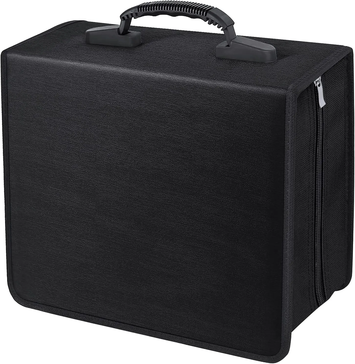 CD/DVD Binder, CD DVD Case Holder Binder 400 Capacity CD/DVD Wallet Storage Booklet Album Box (White Binder, Black)