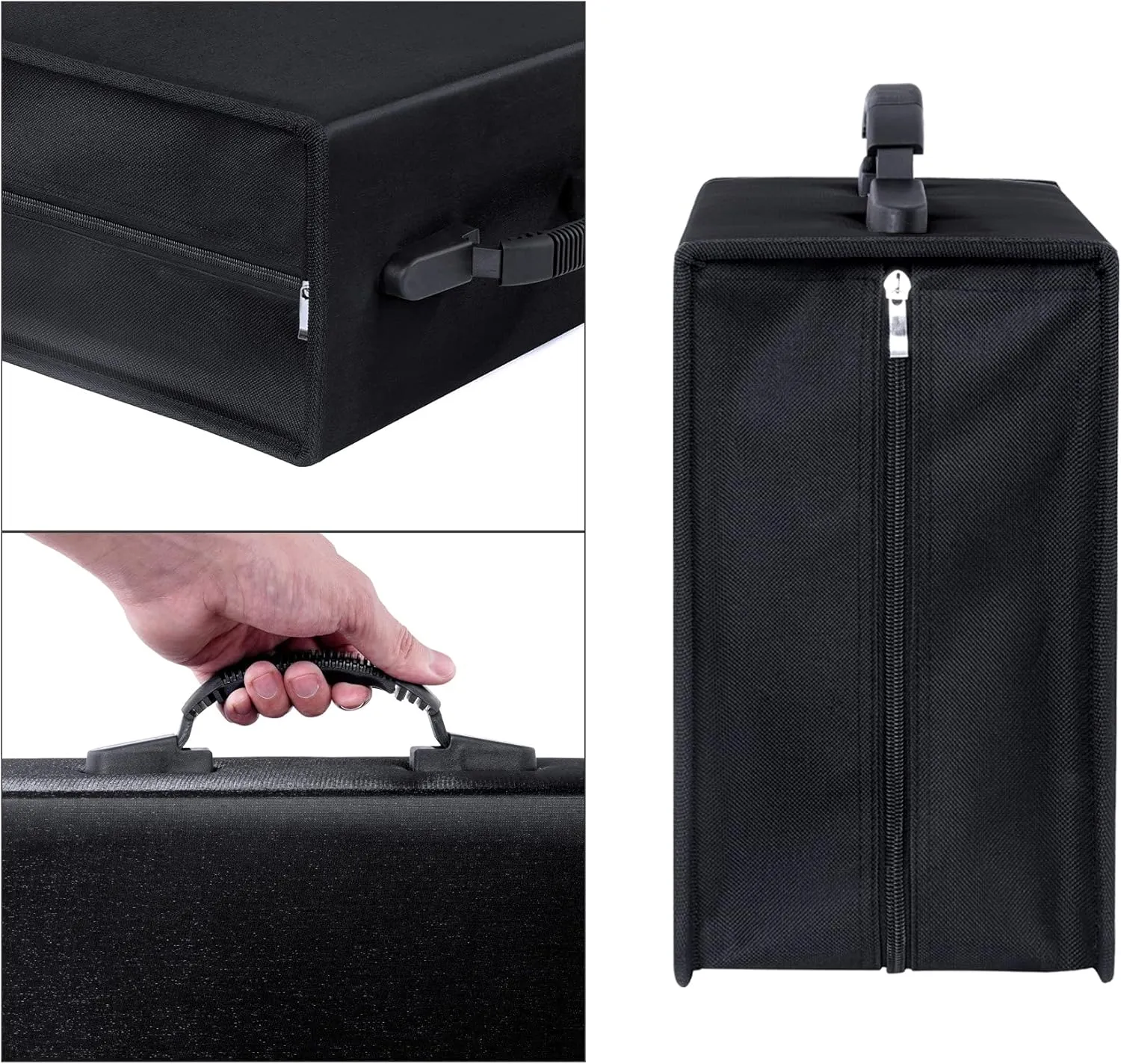 CD/DVD Binder, CD DVD Case Holder Binder 400 Capacity CD/DVD Wallet Storage Booklet Album Box (White Binder, Black)