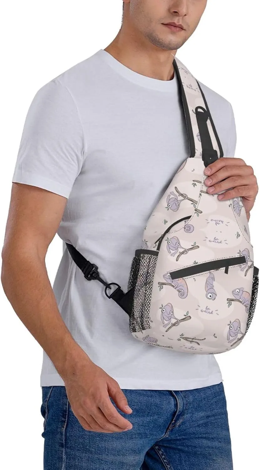 Chameleon Shoulder Bag Lizard Sling Backpack Daypack Casual Backpack Hiking Bag Cute Backpack Bag
