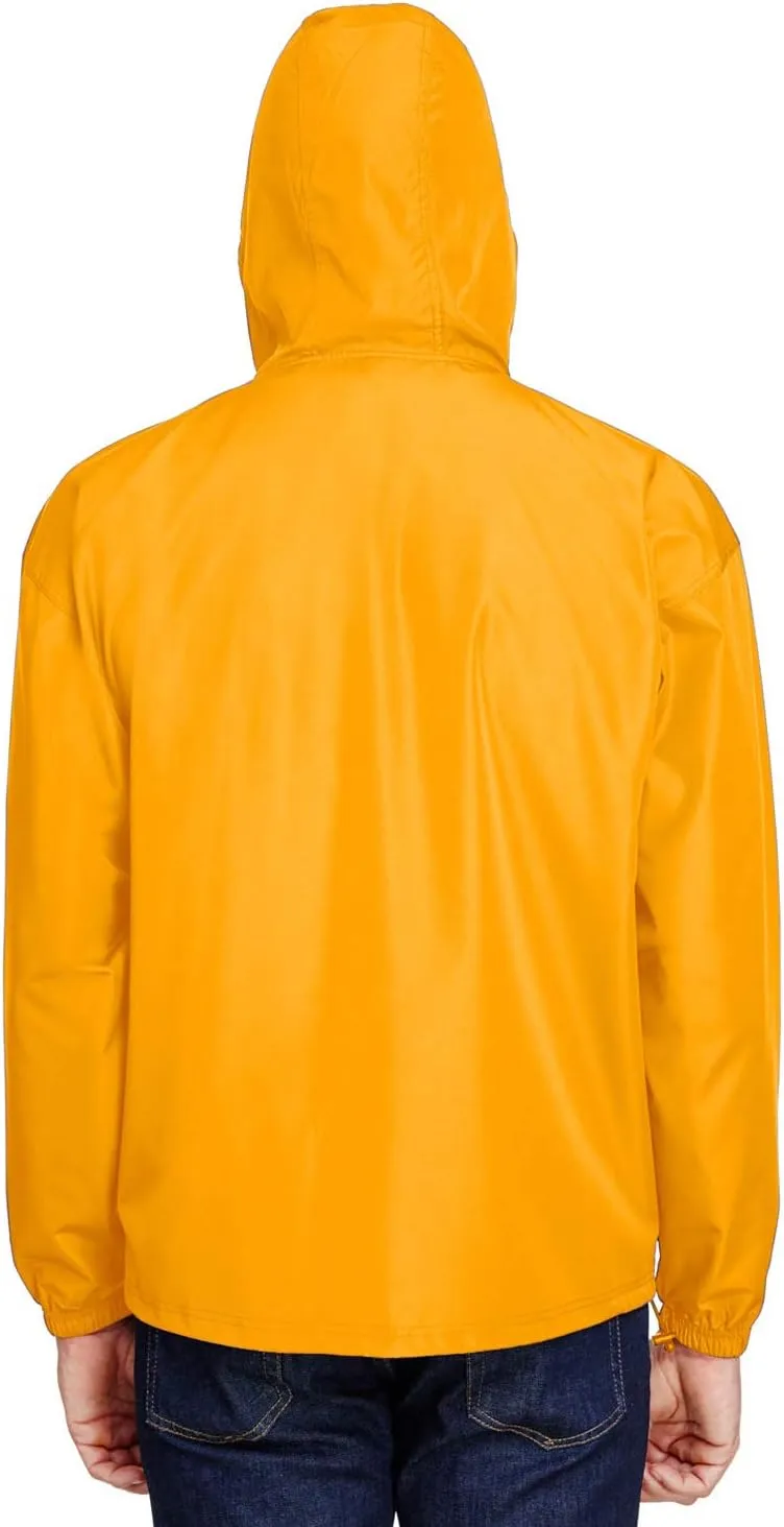 Champion Men's Anorak Jacket with Hood, Lightweight Water-Resistant Packable Nylon Hooded Jacket for Men, Iconic 'C' Logo