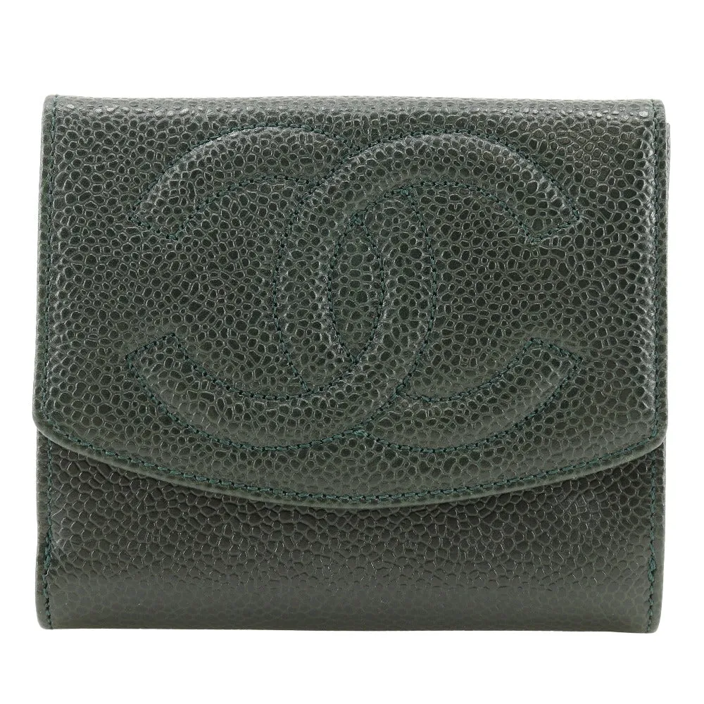 Chanel Caviar Skin Bifold Wallet A13496