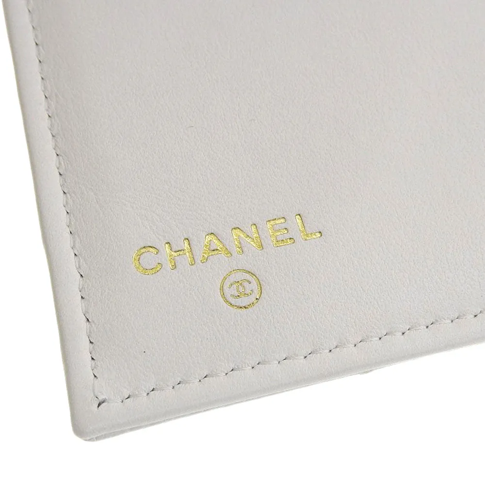 Chanel Caviar Skin Trifold Wallet White