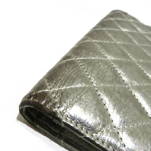 Chanel Matelasse 2.55 Silver Wallet