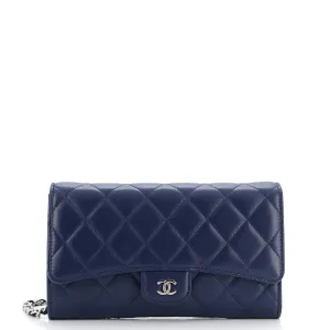 CHANEL Wallet on Short Chain Quilted Lambskin