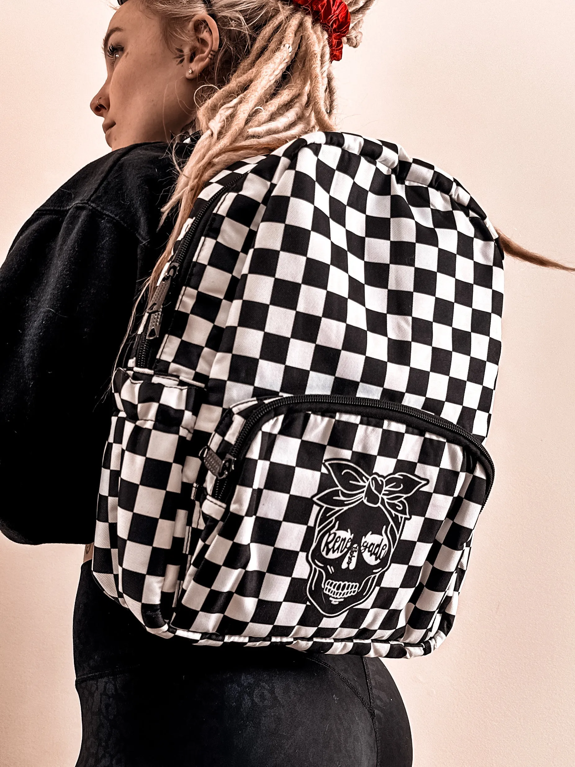 Checkered Basic Backpack