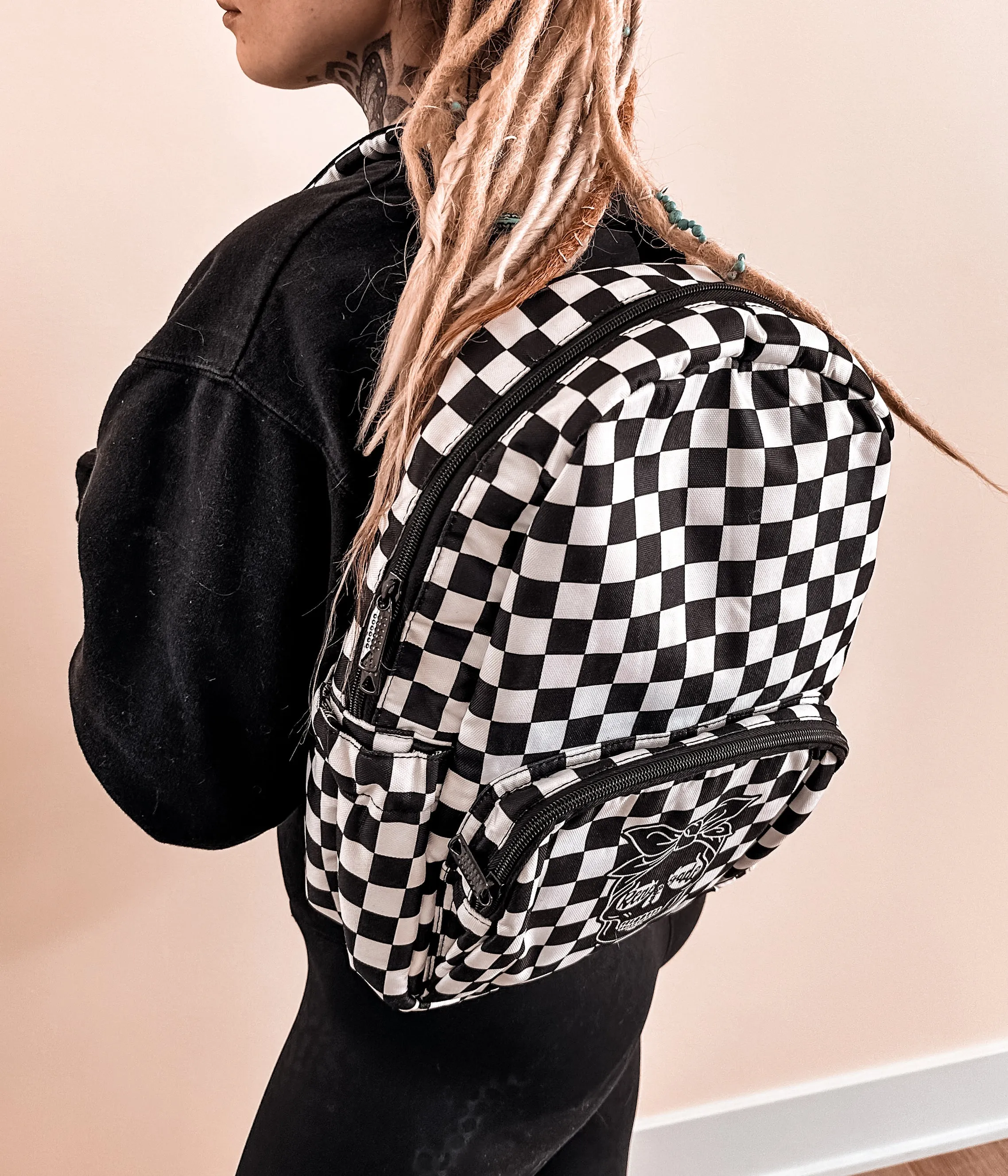 Checkered Basic Backpack