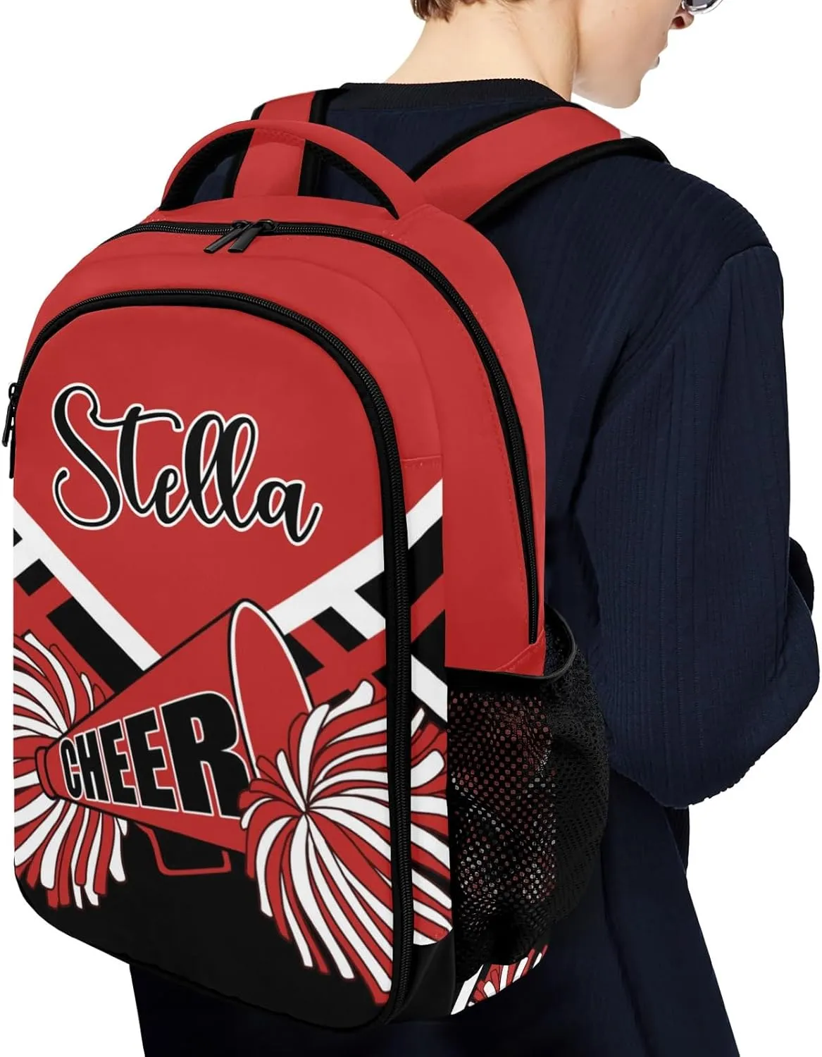 Cheerleaders Cheer Red School Backpack Laptop Bag for Man Woman Gift