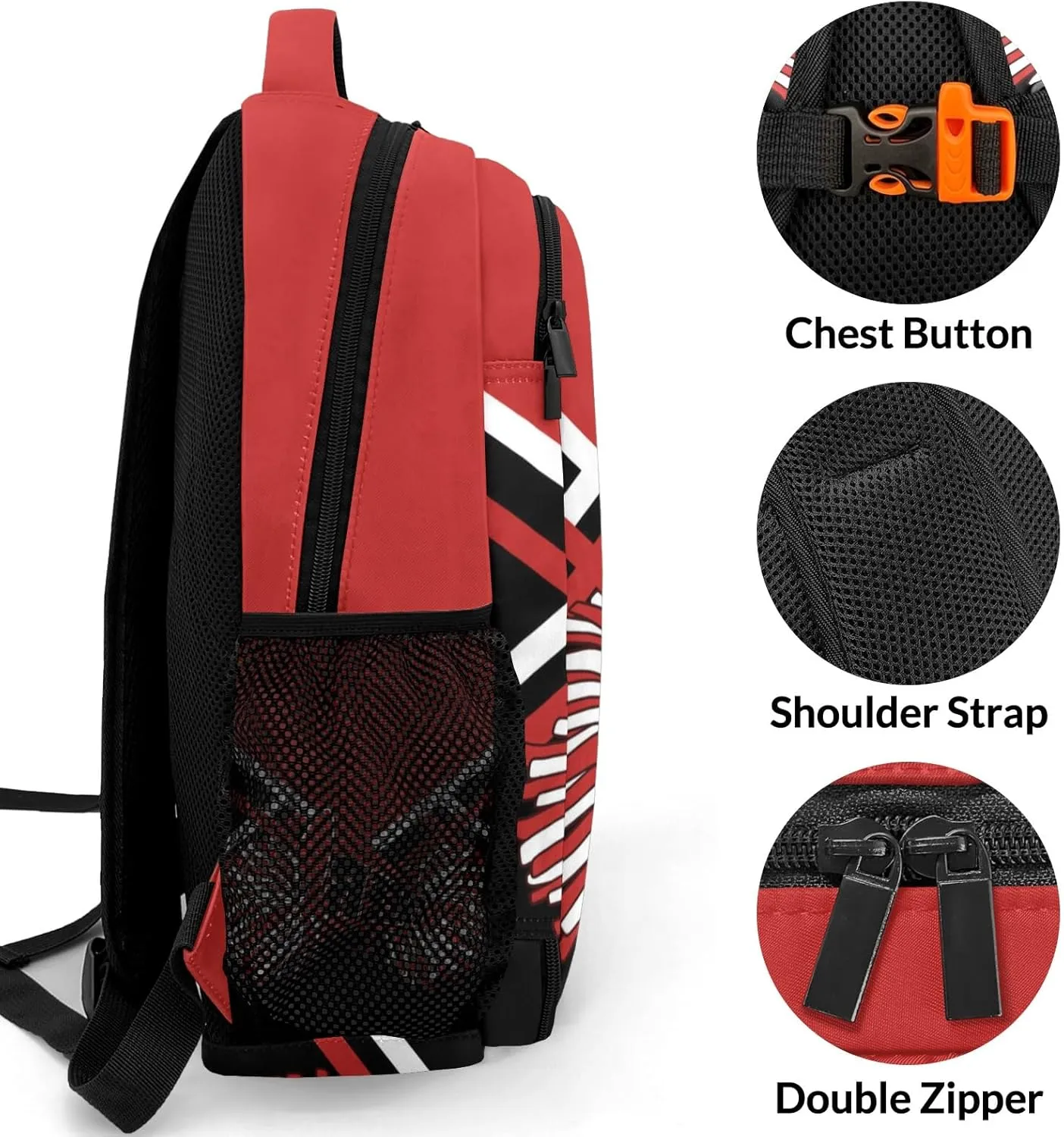 Cheerleaders Cheer Red School Backpack Laptop Bag for Man Woman Gift