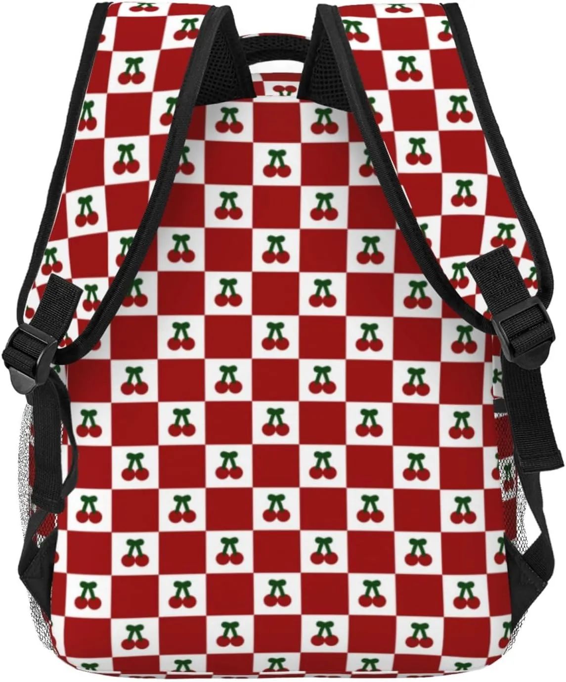 cherry backpack,red checkered backpack,cherry bag.coquette backpack,backpack for women,11.4 * 7.8 * 15.7 inches,06