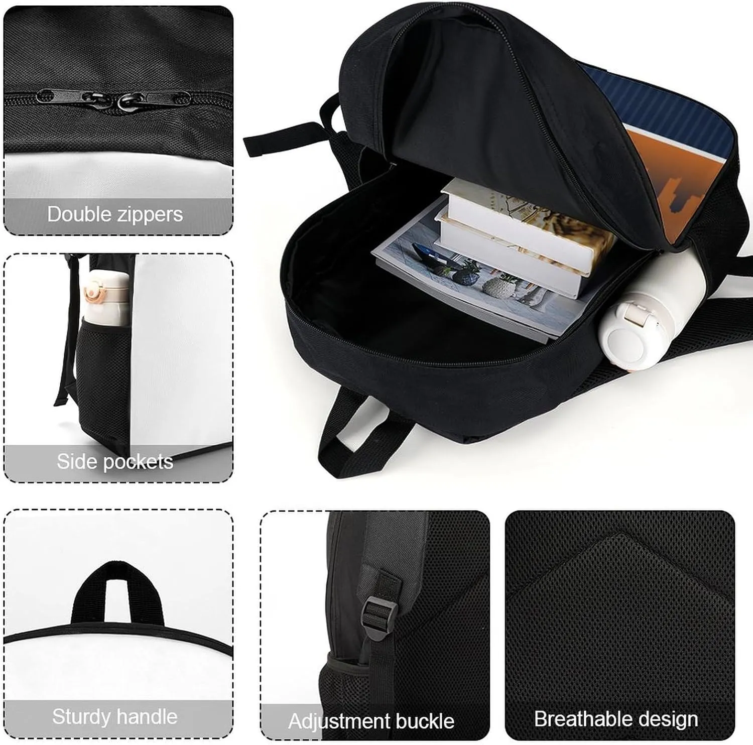 Chicago Backpack Custom 17Inch Laptop Shoulder Bag Personalized Name Number Travel Bag Fans Gift for Girl Boy Men Women
