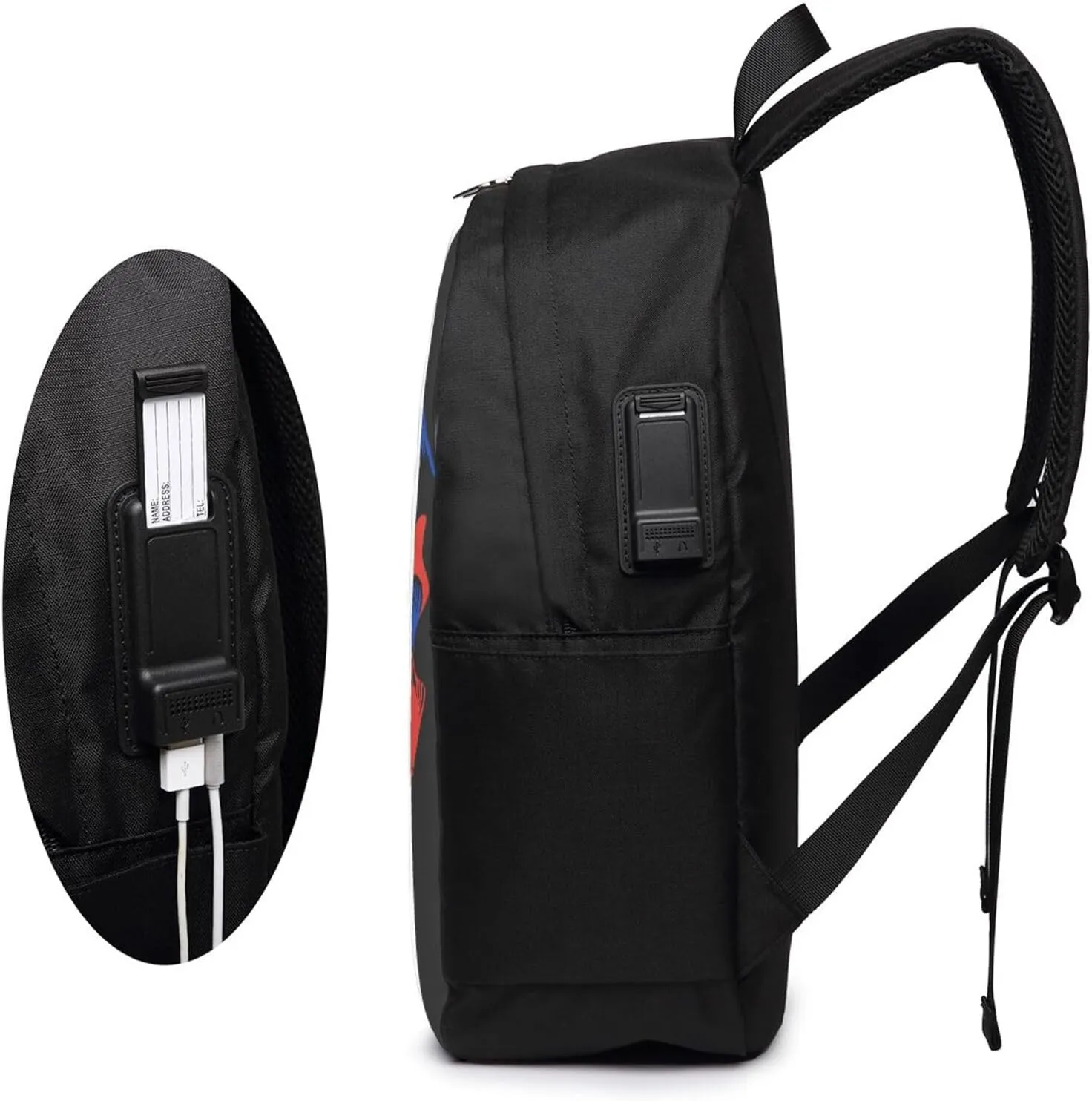 Chile Chilean Football Soccer Flag Laptop Backpacks Travel Backpack Casual Business Daypack Sport Rucksack Computer Bag Fits up to 17 Inch Notebook with USB Port