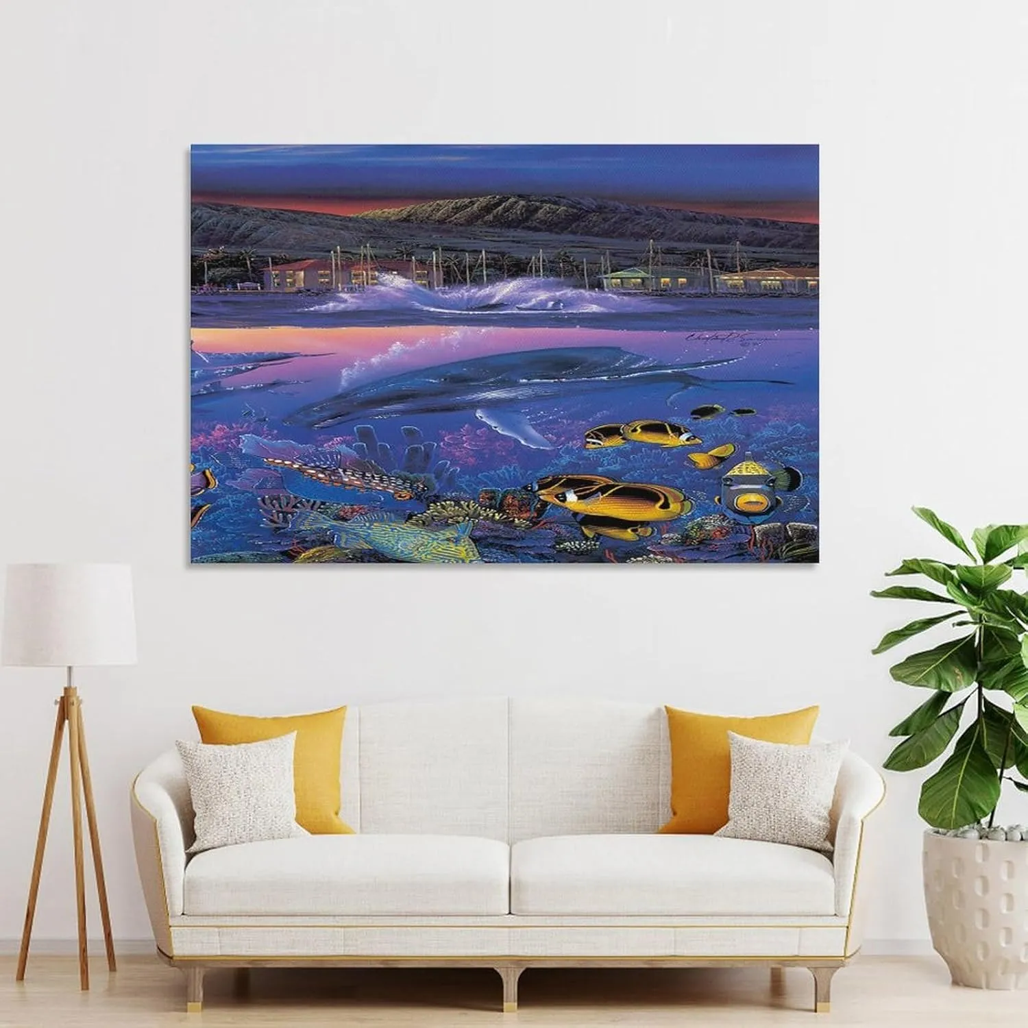 Christian Ries Lassen, Mystic Orcas Art Wall Poster Canvas Wall Art Poster Decorative Bedroom Modern Home Print Picture Artworks Posters 24x36inch(60x90cm)