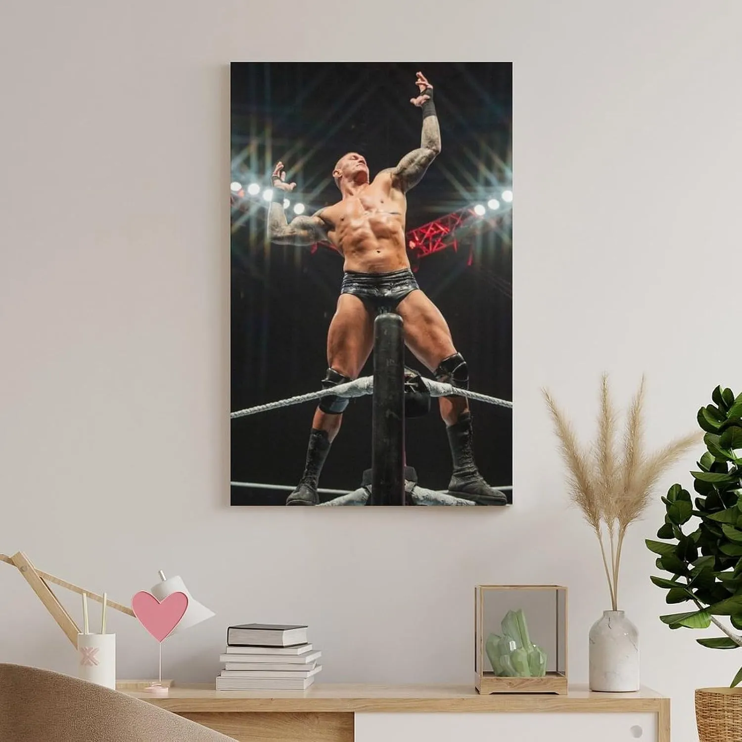 CJTVMMD Randy Orton Professional Wrestler Poster 2 Canvas Wall Art Print For Room Aesthetic And Decor Poster For Bedroom Living Room Bathroom Kitchen Office Decor 08x12inch(20x30cm) Unframe-style