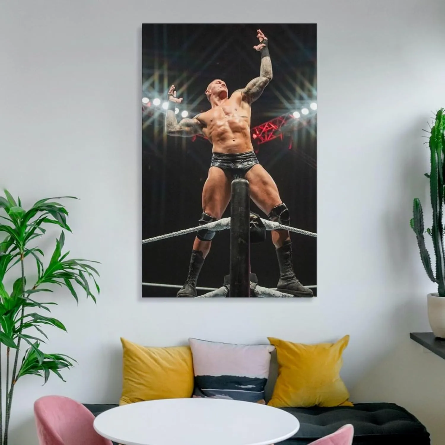 CJTVMMD Randy Orton Professional Wrestler Poster 2 Canvas Wall Art Print For Room Aesthetic And Decor Poster For Bedroom Living Room Bathroom Kitchen Office Decor 08x12inch(20x30cm) Unframe-style