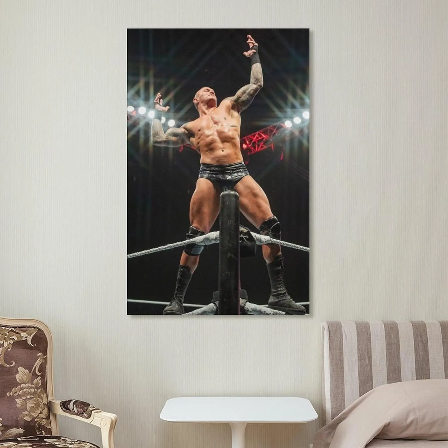 CJTVMMD Randy Orton Professional Wrestler Poster 2 Canvas Wall Art Print For Room Aesthetic And Decor Poster For Bedroom Living Room Bathroom Kitchen Office Decor 08x12inch(20x30cm) Unframe-style