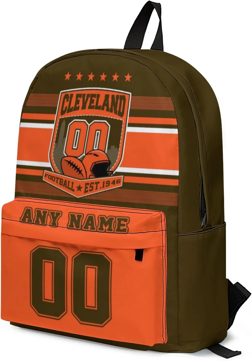 Clevel Backpack Custom Name Number 17Inch Large Capacity Shoulder Travel Bag Personalized Laptop Bag Fans Gift for Boy Girl Men Women