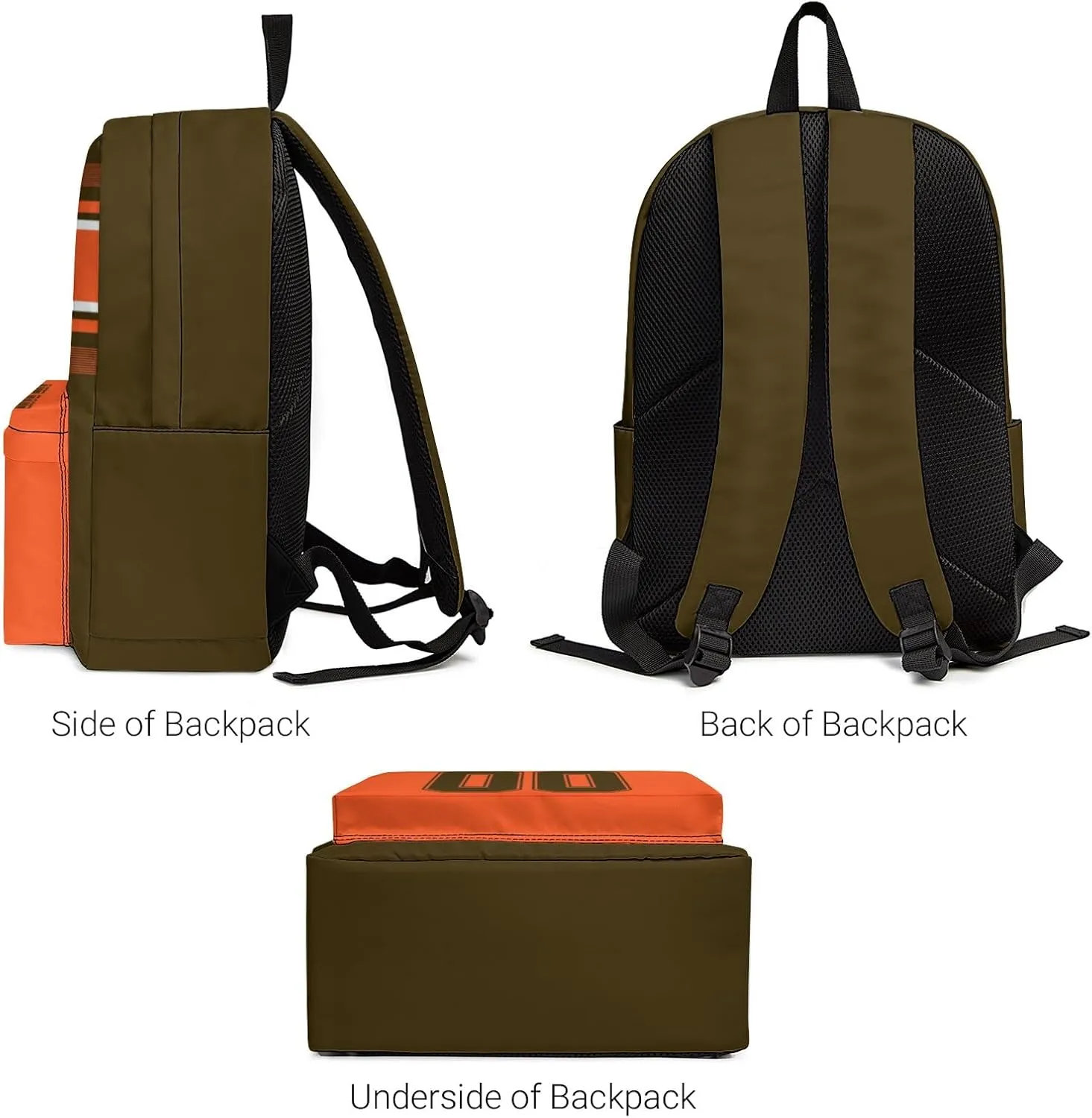 Clevel Backpack Custom Name Number 17Inch Large Capacity Shoulder Travel Bag Personalized Laptop Bag Fans Gift for Boy Girl Men Women