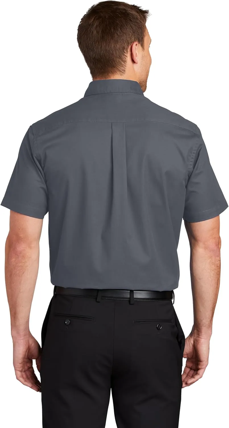 Clothe Co. Men's Short Sleeve Button Down Shirt with Front Pocket (Available in Big & Tall)