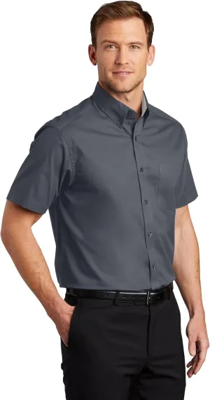 Clothe Co. Men's Short Sleeve Button Down Shirt with Front Pocket (Available in Big & Tall)