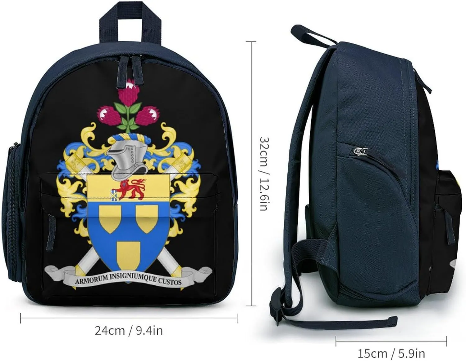Coat of Arms of The Bureau of Heraldry Travel Backpack Water Resistant Luggage Daypack Business Weekender Bag for Men Women