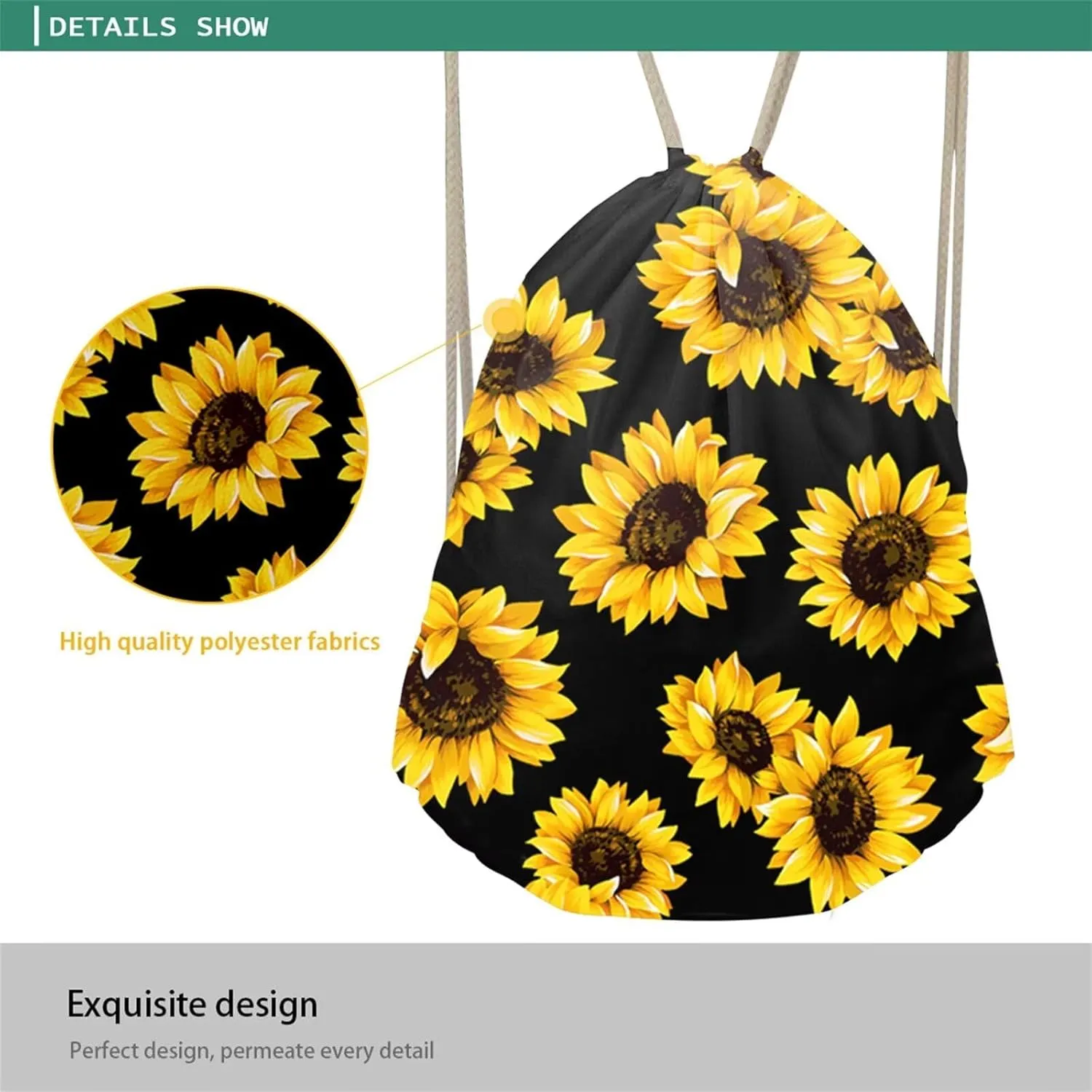 COEQINE 3D Soccer Drawstring Bag Fire Ball Gym Backpack for Kids Girls Boys American Flag Themes Bookbag Lightweight Women Teens