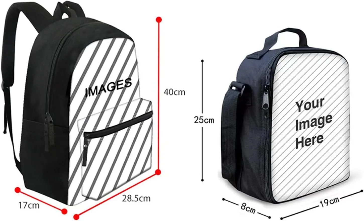 COEQINE Yellow School Bus Backpack Set, Travel Daypack and Lunch Box Bag Laptop School Backpack for Girls Boys
