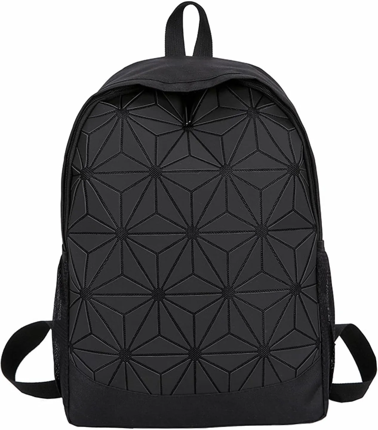 Colorful backpack Creative personality backpack Fashion sports backpack Oversized travel laptop backpack, Black