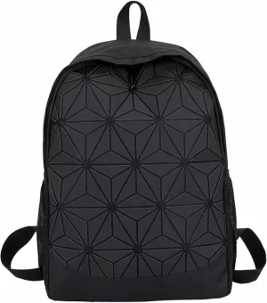 Colorful backpack Creative personality backpack Fashion sports backpack Oversized travel laptop backpack, Black