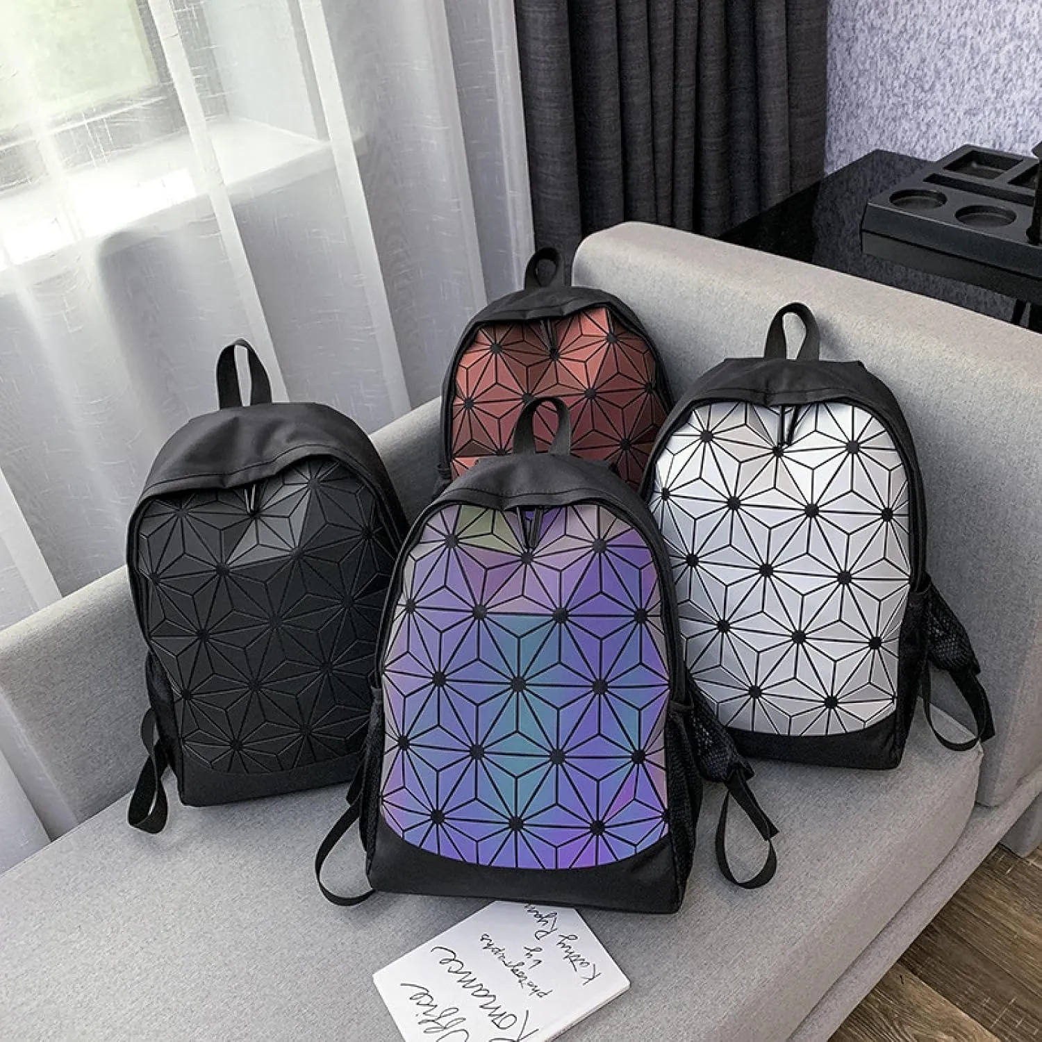 Colorful backpack Creative personality backpack Fashion sports backpack Oversized travel laptop backpack
