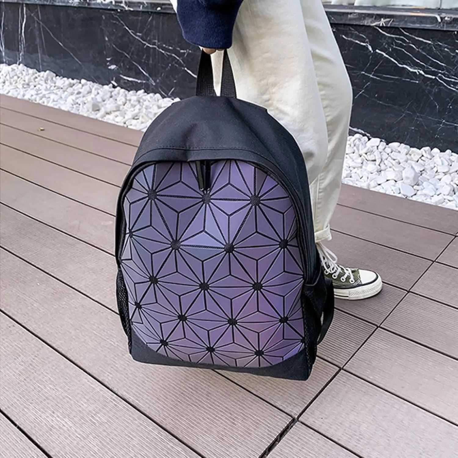 Colorful backpack Creative personality backpack Fashion sports backpack Oversized travel laptop backpack