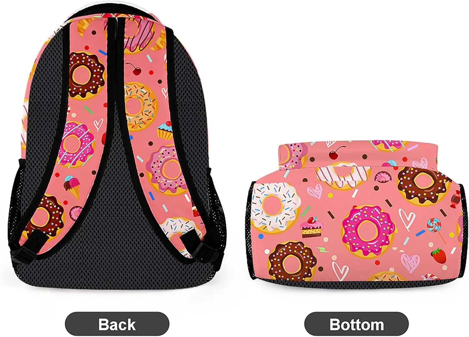 Colorful Donut Backpack, Casual Lightweight Laptop Bag, Classic Shoulders Backpack Cool Daypack with Multiple Pockets(Colorful Donut)