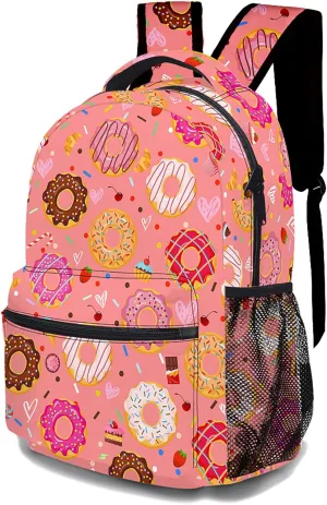 Colorful Donut Backpack, Casual Lightweight Laptop Bag, Classic Shoulders Backpack Cool Daypack with Multiple Pockets(Colorful Donut)