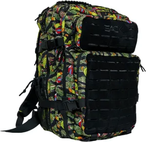 Combat Iron 45L Military Tactical Backpack for Men & Women, Molle Daypack Bug Out Bag, Hiking, Camping, Travel Rucksack with Bottle Holder, Tactiduck Tiger Stripe Camo