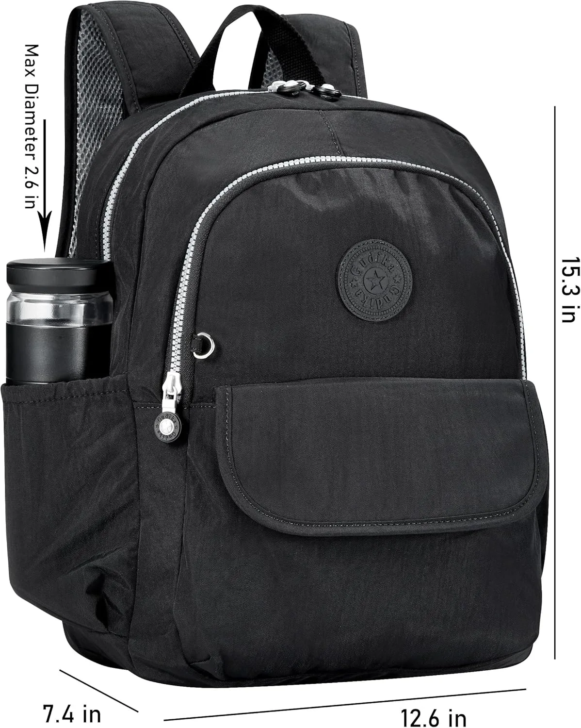 Compact Hiking Nylon Waterproof Laptop Backpack Purse for Women and Men, Small Lightweight Travel Casual Outdoor Dayback