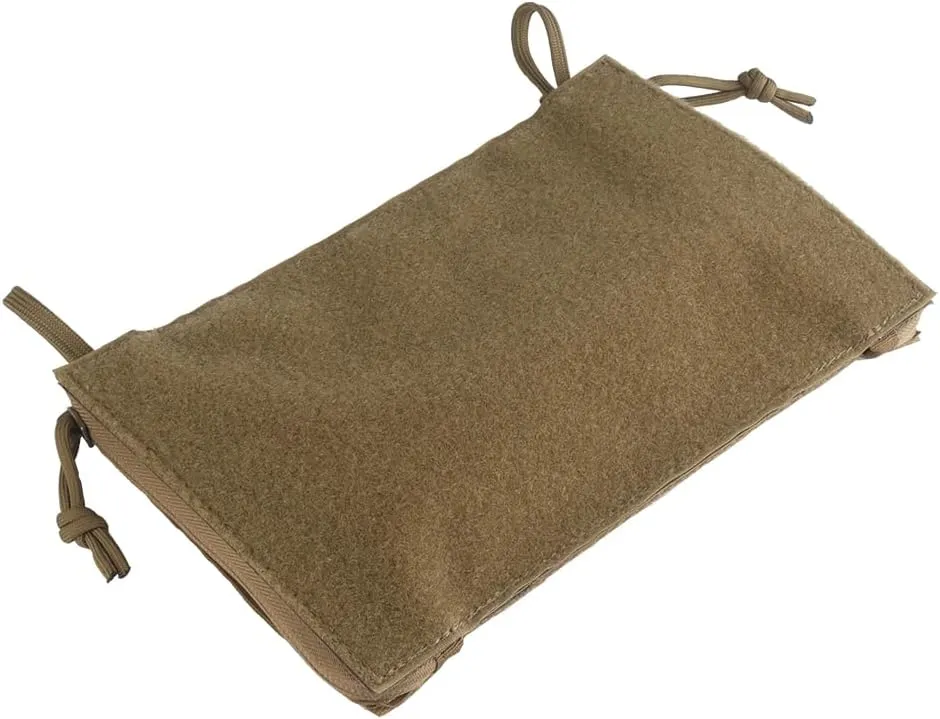 Concealed Admin Pouch Storage Pocket Admin Sleeve Expansion Pouch with Hook and Loop for Tactical Vest Carrier Chest Rig