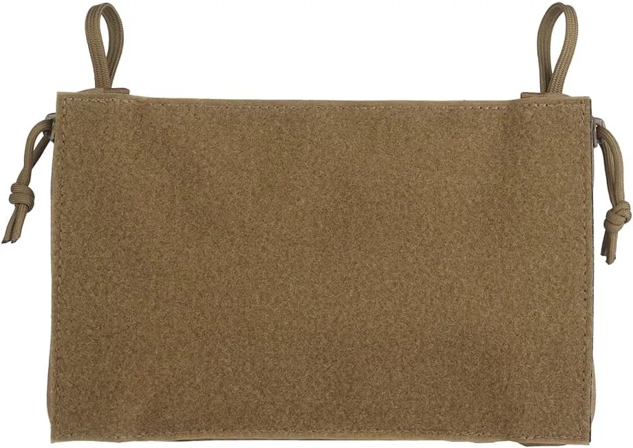 Concealed Admin Pouch Storage Pocket Admin Sleeve Expansion Pouch with Hook and Loop for Tactical Vest Carrier Chest Rig