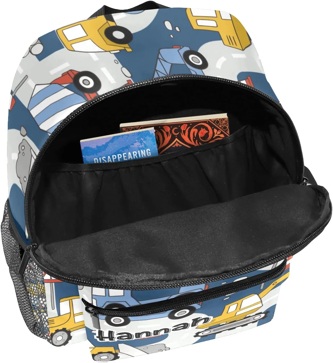 Construction Trucks Car Personalized School Backpack for Kid-Boy/Girl Toddler Daypack Kindergarten Travel Bookbag