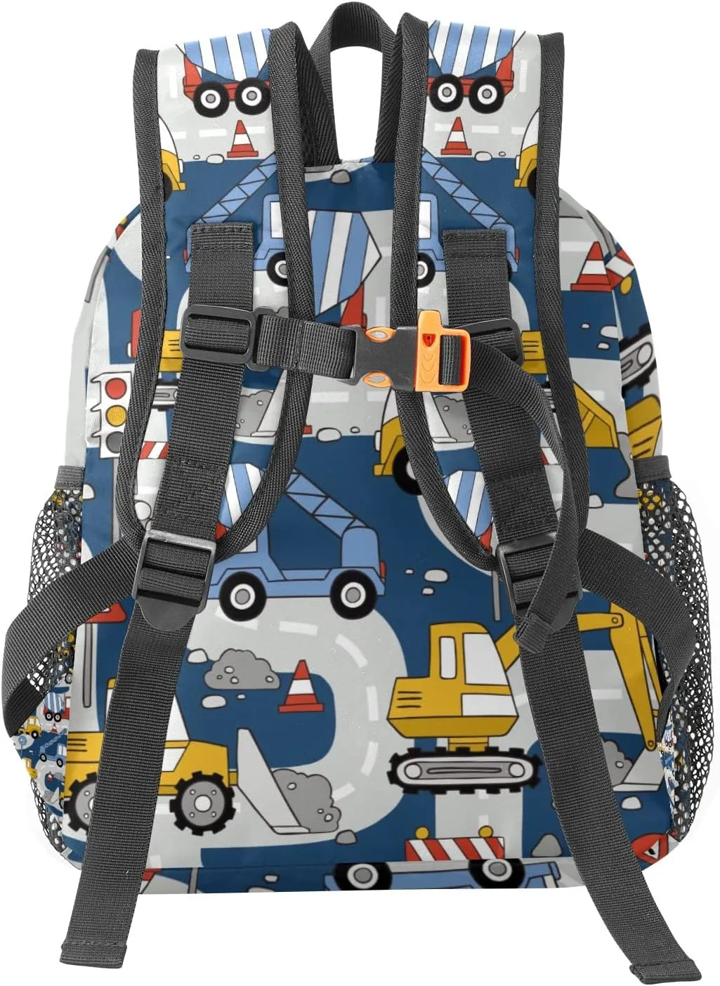 Construction Trucks Car Personalized School Backpack for Kid-Boy/Girl Toddler Daypack Kindergarten Travel Bookbag