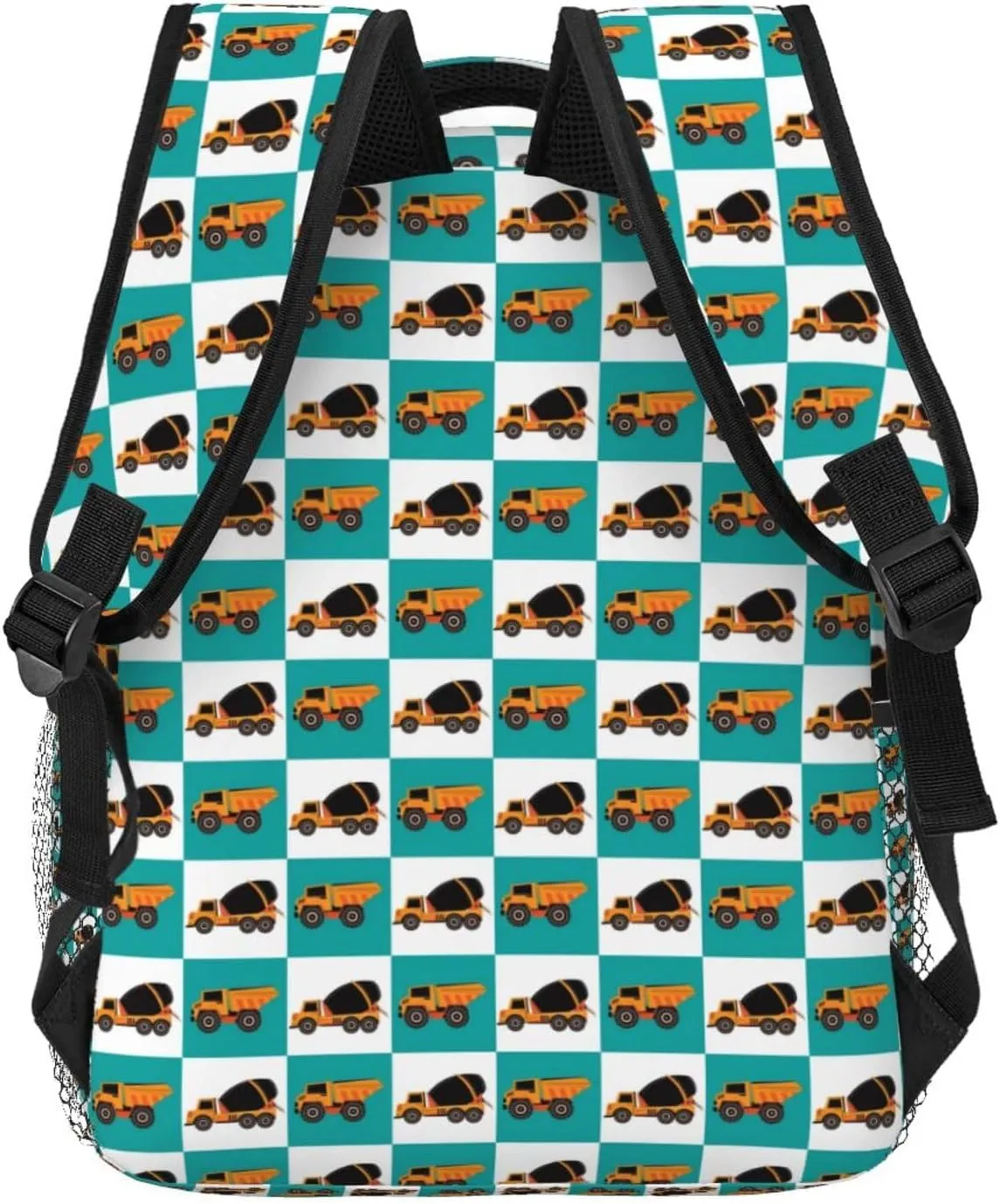 Construction Trucks Cement Trucks Backpack Lightweight Laptop Backpack Casual Daypack Travel Double Shoulder Bag For Women Men