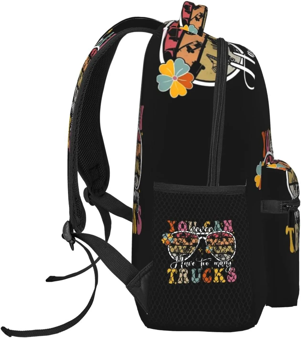 Construction Trucks You Can Never Have Too Many Trucks Backpack Lightweight Laptop Backpack Casual Daypack Travel Double Shoulder Bag For Women Men