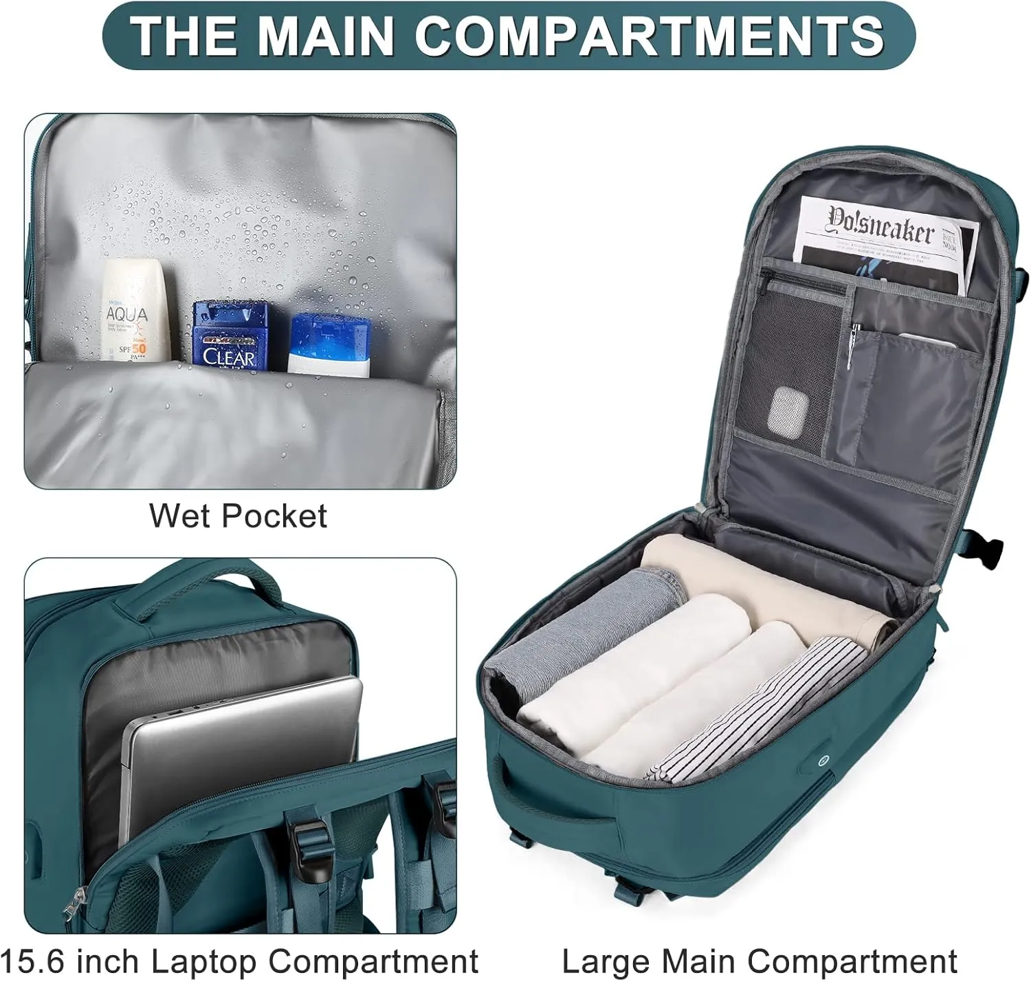 coofay Large Travel Backpack For Women Men Airline Approved Carry On Backpack Flight Approved Waterproof Sports Luggage Backpack Casual Daypack Small Hiking Backpack