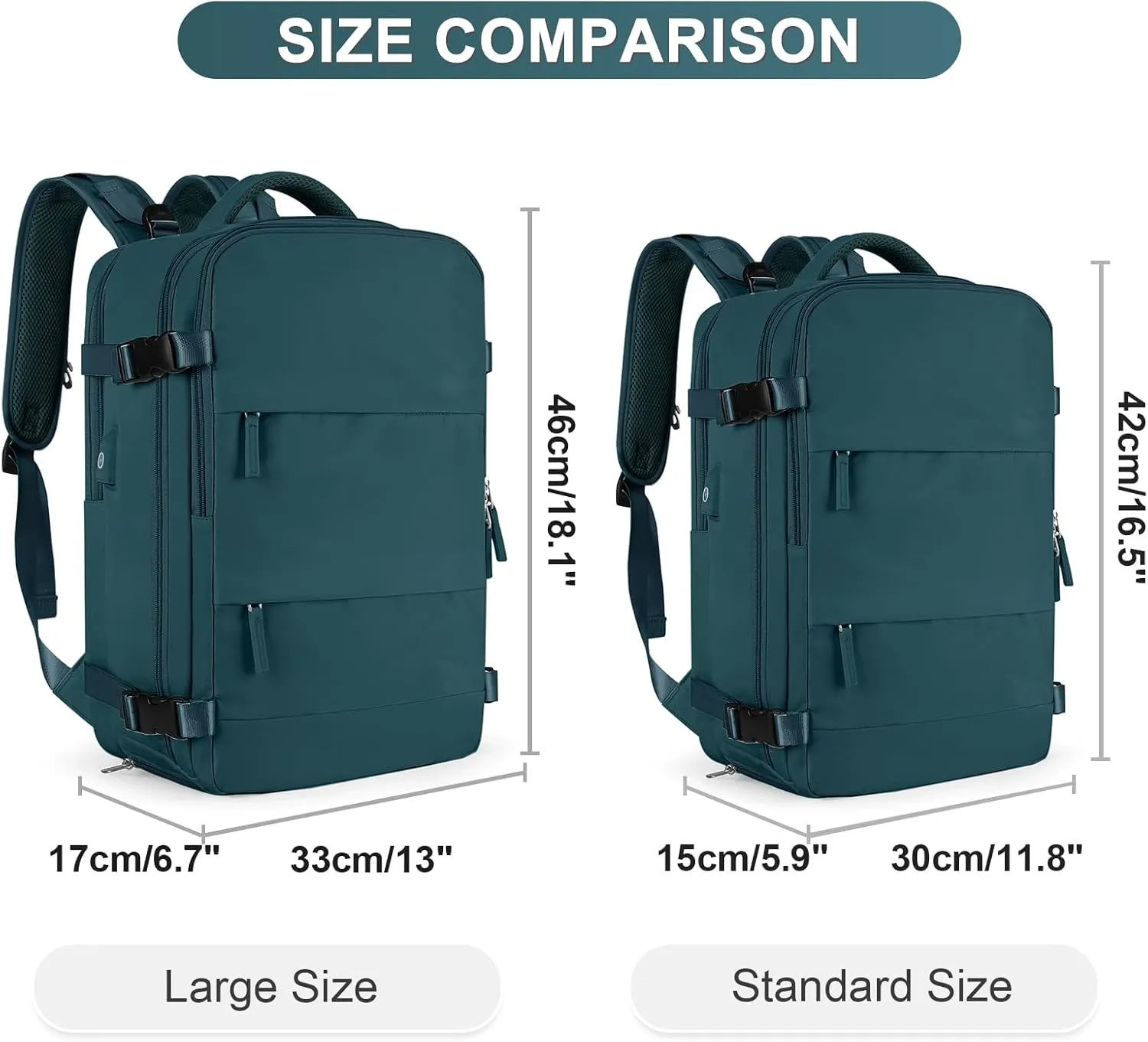 coofay Large Travel Backpack For Women Men Airline Approved Carry On Backpack Flight Approved Waterproof Sports Luggage Backpack Casual Daypack Small Hiking Backpack