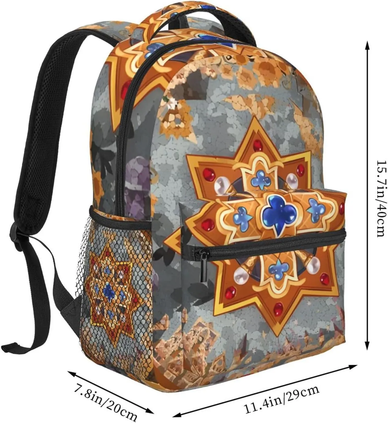 Cookie Run Kingdom Shadow Milk Cookie Fashion Backpack, Travel, School, Computer Bag