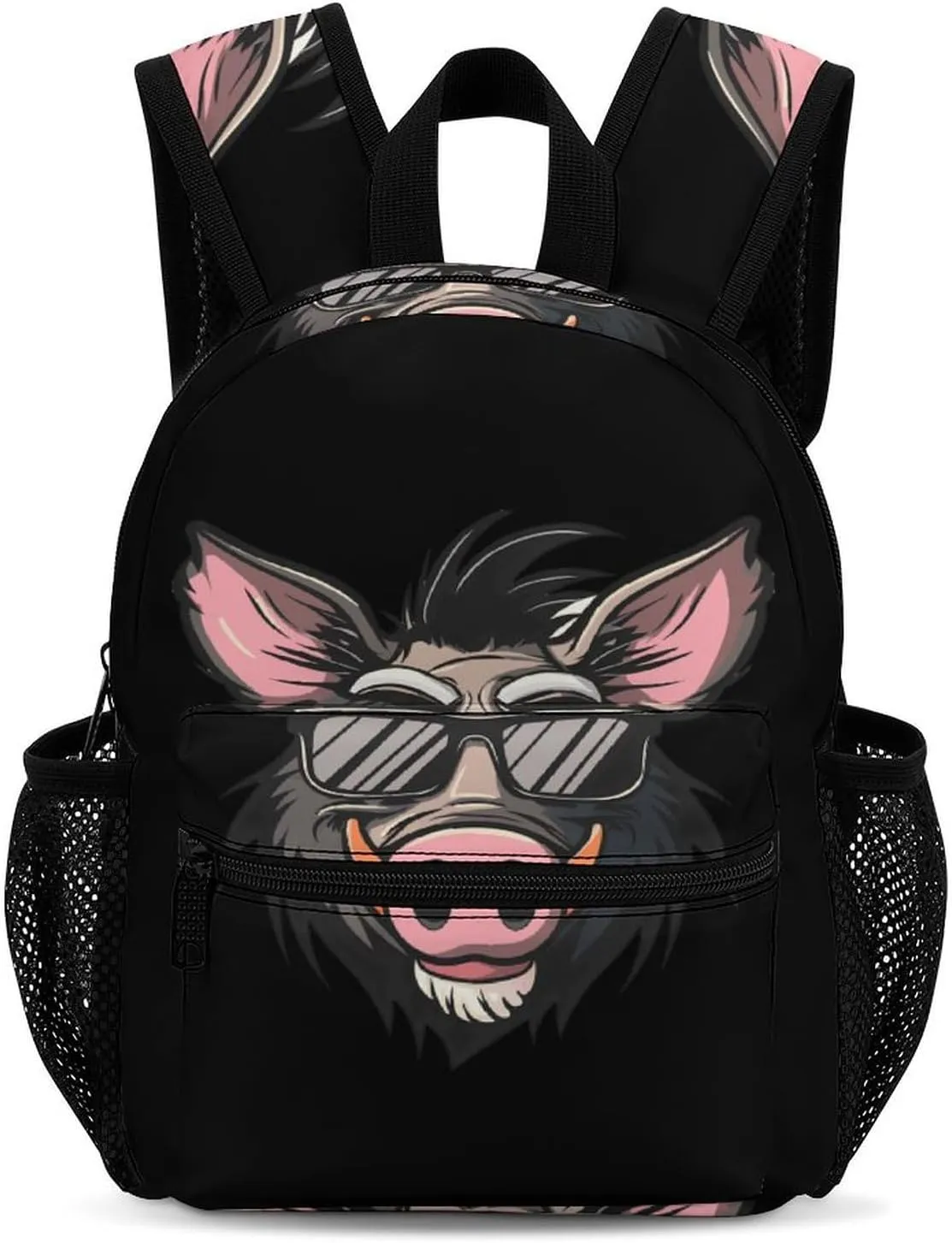 Cool Pigs Wild Boar with Glasses Pigs 13 Inch Backpack Waterproof Lightweight Travel Backpack Purse Hiking Daypack