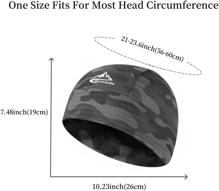 Cooling Skull Cap Helmet Liner for Men Women UV Sun Protection Beanie Head Wrap Sweat Wicking Bicycle Cycling Running Hat