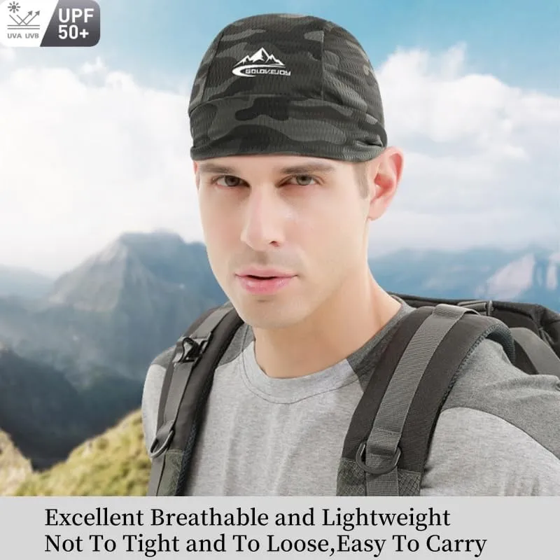 Cooling Skull Cap Helmet Liner for Men Women UV Sun Protection Beanie Head Wrap Sweat Wicking Bicycle Cycling Running Hat