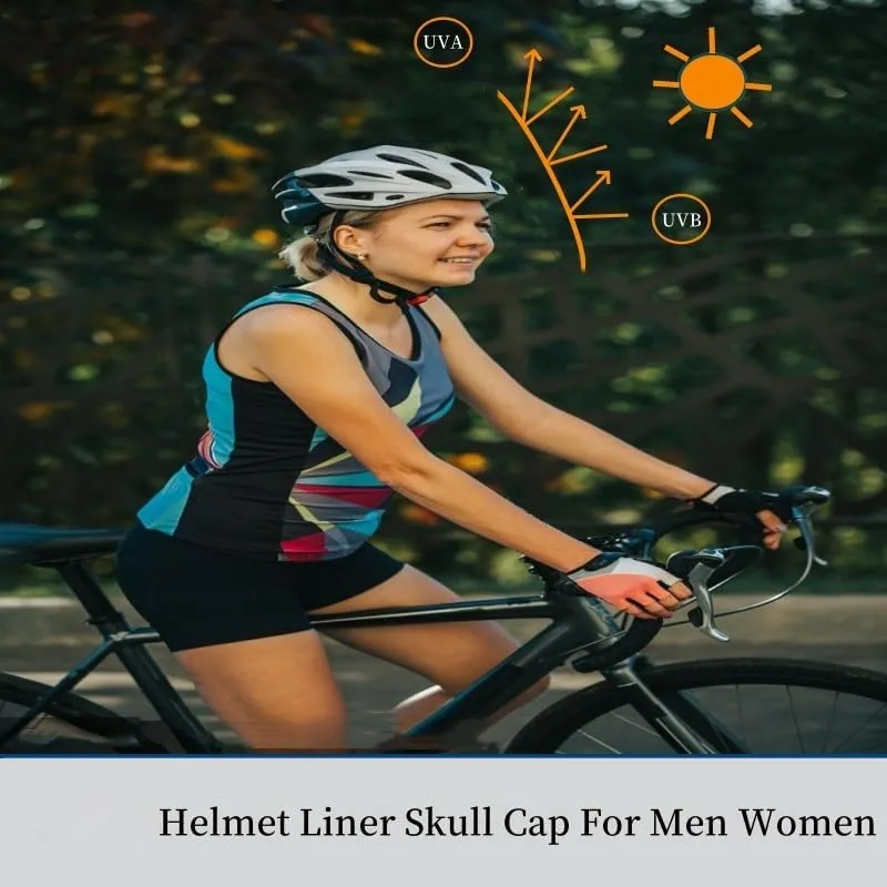 Cooling Skull Cap Helmet Liner for Men Women UV Sun Protection Beanie Head Wrap Sweat Wicking Bicycle Cycling Running Hat